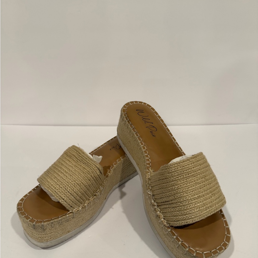 Wild Pair Beige Espadrille Slides